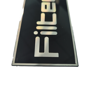 Đen Anodized nhôm tùy chỉnh UV in lụa Màn hình in offset kim loại tên thương hiệu lớn lên biểu tượng kim loại tấm - Product Image 4