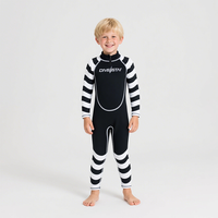 Wetsuit Anak Lengan Panjang Full Body 3mm Neoprene Bernapas Resleting Belakang untuk Surfing Diving Custom OEM Grosir