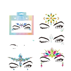 New Phong Cách Tinh Thể Sáng Bóng Hữu Ích Khuôn Mặt Cơ Thể Tóc Sticker Jewel Rhinestone Mặt Sticker Pha Lê Cho Trẻ Em Cô Gái - Product Image 1