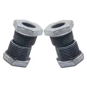 Electrical Galvanized Malleable Iron Pipe Fittings in Beaded Plugs with BS Threads Used for DIY Materials