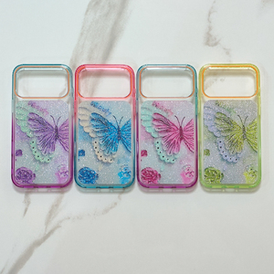 <span class=keywords><strong>Cover</strong></span> per Telefono con Glitter <span class=keywords><strong>Rosa</strong></span> Brillante e Farfalle Sfumate da 2.0MM per Apple <span class=keywords><strong>iPhone</strong></span> 18 <span class=keywords><strong>Pro</strong></span> <span class=keywords><strong>Max</strong></span> 13 14 15 16 Plus 17 Air - Product Image 6