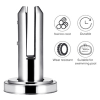 Support en acier inoxydable 304 pour poteau de fixation de verre d'escalier, poteau de fixation pour garde-corps de piscine en verre, poteau de fixation pour clôture de piscine en verre sans cadre