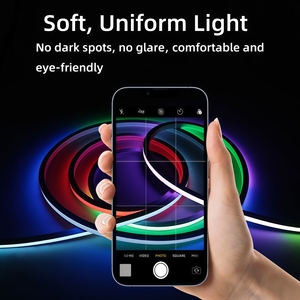 Tira de Luces LED KCX Magic Color Chasing <span class=keywords><strong>RGBIC</strong></span> DC24V, Tira de Luz de Silicona Flexible Tipo Neón para Publicidad, Letreros de Neón, Resistente al Agua - Product Image 5