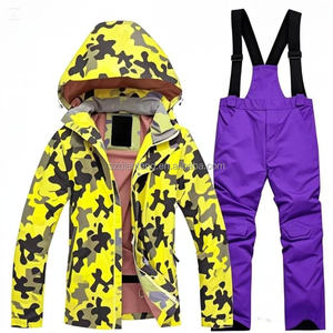 AQTQ Veste et pantalon <span class=keywords><strong>de</strong></span> ski chauds et imperméables Snowboard Outdoor Girls Boys Snow Wear Combinaisons <span class=keywords><strong>de</strong></span> ski <span class=keywords><strong>pour</strong></span> enfants - Product Image 5