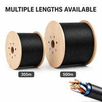 Kabel Jaringan Cat5e 305m Harga Kompetitif CCA UTP FTP S/FTP Bulk Wire untuk Sistem LAN Ethernet Penggunaan Luar Ruangan Bersertifikasi CE/FCC