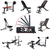 Banc de gymnastique réglable en acier pour l'exercice de siège multifonctionnel de musculation