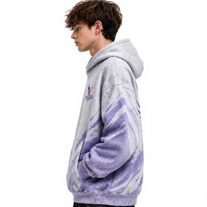 Sweat-shirt à capuche unisexe pour adultes, imprimé moucheté, doux et confortable, 100% coton, UPF 35, personnalisable OEM ODM, streetwear - Product Image 3