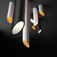 Plafonnier en aluminium cylindrique de luxe du tube LED pour le chevet 3343 de salon de barre de retour