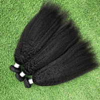 Cheveux humains vierges naturels Sunny Grace, cheveux brésiliens lisses crépus pour les belles femmes noires