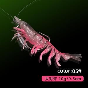 Nuovo arrivo 95mm 10g artificiali TPE esche da <span class=keywords><strong>pesca</strong></span> per gamberetti morbidi luminosi acqua salata incandescente <span class=keywords><strong>con</strong></span> gancio a manovella di piombo - Product Image 4