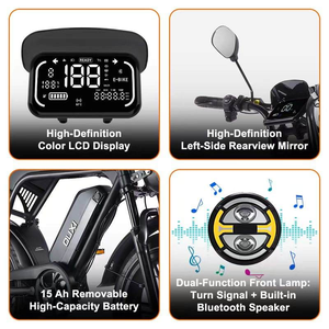 VTT électrique OUXI Wholesale V8 ULTRA Max 1000W 48V 30Ah avec batterie intégré<span class=keywords><strong>e</strong></span>, double suspension, grandes roues, pneus larges - Product Image 2