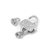 Chaîne en argent Sterling de haute qualité fermoir plaqué or Bracelet en cuir de luxe fabrication de bijoux collier de perles de homard 925 fermoirs