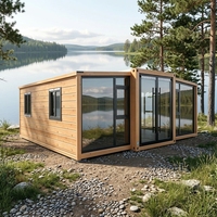 Villa pliable préfabriquée à prix abordable, maison mobile modulaire de 20 pieds ou 40 pieds, bureau extensible, hôtel, maison conteneur préfabriquée