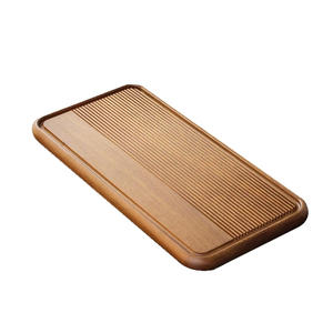 Bandeja de té de madera maciza, nuevo estilo chino, lujo ligero, mesa de preparación de té en seco, mesa de té doméstica de doble uso (seco y húmedo), con drenaje. - Product Image 2