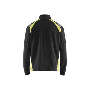 BLAKLADER - 343211589933XXL Sweat avec demi-zip Noir/Jaune haute visibilité-EAN 7330509595664 HI-VIS WORKWEAR - Product Image 2