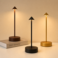 Lampe de chevet moderne sans fil à commande tactile LED, lampe de bureau en métal, lampe de table sans fil pour hôtel