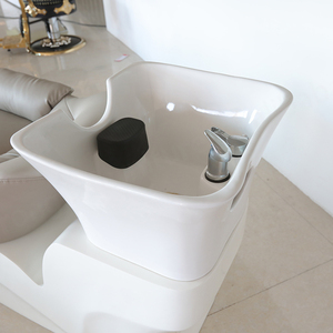 Equipo moderno de salón, Pu champú de cuenco de cuero, silla de masaje para lavar el cabello, cama de champú - Product Image 3