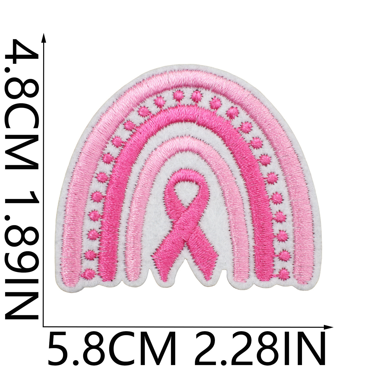 Embroidery Pink Ribbon Patches Heat Transfer Breast Cancer Awareness ...