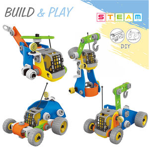 Juego de Bloques de Construcción STEM de 81 Piezas, Modelo de Coche y Helicóptero, Juego de Construcción Imaginativo para Niños, Desarrollo de Habilidades Motoras Finas - Product Image 2