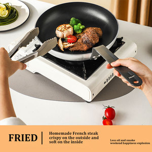 WINNERS Poêle à frire commerciale 24cm 30cm 40cm à double fond Poêle à frire en aluminium antiadhésive avec longue poignée pour <span class=keywords><strong>restaurant</strong></span> - Product Image 2