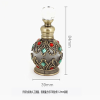 Fabricants de flacons de parfum en métal doré égyptien de 15 ml, décoratifs et de collection