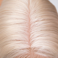 Perruque Blonde Platine en Cheveux Humains Remy Européens, Perruques Médicales pour Alopécie, Perruques Lace Front de Luxe avec Bonnet en Soie