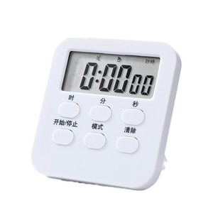 Temporizador LCD Cuadrado Blanco con Función de Alarma, Fácil de Usar, para Cocina, Dormitorio, Estudiantes - Product Image 1
