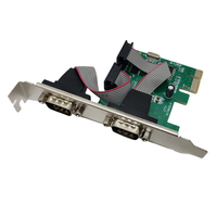 Ordinateur PCI E Express vers double voie 2 ports DB9 RS232 adaptateur de carte contrôleur PCIe PCI-E vers double série Combo carte d'extension CH38