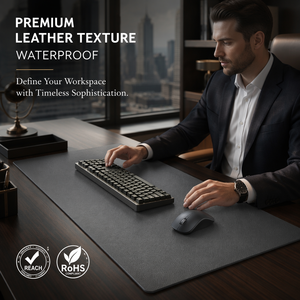 Tapis d'écriture de bureau en cuir recyclé multifonctionnel double face personnalisé tapis de <span class=keywords><strong>souris</strong></span> de bureau en cuir artificiel imperméable - Product Image 4
