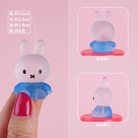 Patung Kelinci Mini Transparan dari Resin, Patung Kelinci Duduk, Dekorasi Lanskap Miniatur untuk Meja - Dekorasi Hadiah