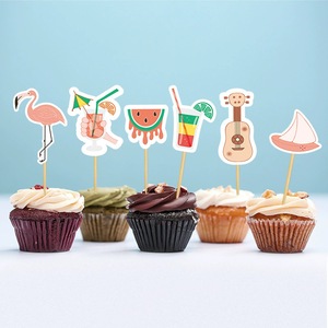 ชุดตกแต่งเค้กสไตล์ฮาวาย DAMAI สำหรับตกแต่งขนมหวาน งานปาร์ตี้ สร้างบรรยากาศ พร้อมการ์ดตกแต่งและอุปกรณ์งานฝีมือจากกระดาษ - Product Image 3