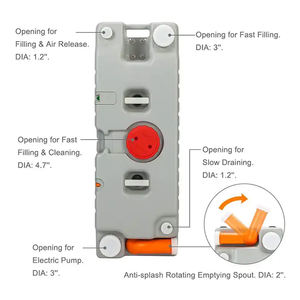 HOMFUL 75L Rodas Portáteis Motorhome Wastewater Transporter Tanque De Água De Armazenamento RV Acessórios RV Tanque De Esgoto - Product Image 4