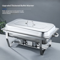 Plateau chauffant rectangulaire en acier inoxydable non revêtu pour buffet, idéal pour la cuisson du poisson, pour restaurants et hôtels