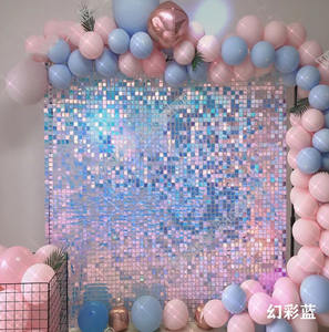 O-X999 Vente en gros Panneau mural à grille transparente à paillettes scintillantes pour fêtes, anniversaires, mariages, toiles <span class=keywords><strong>de</strong></span> fond, panneaux scintillants 5D - Product Image 2