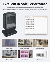 Escáner de Código de Barras de Escritorio T881B 1D 2D QR Omnidireccional de Alto Rendimiento con Detección Automática y Lector de Códigos de Matriz de Datos