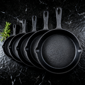 Bán buôn gang chảo 10/14/16/20/26 cm 5 miếng phẳng chiên xào <span class=keywords><strong>Pan</strong></span> đặt Chảo gang không dính chảo - Product Image 1