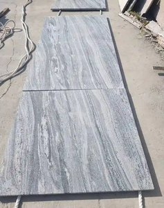 Losa de granito grande gris claro Diseño de patrón de onda moderno Piedra natural para pulir y pulir con chorro de arena - Product Image 2