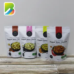 Digital Printed Plastic Pouches Frosted Plastic Zipper Bag Made Craft Food Packaging Drawstring Low Moq Printing Digital Printed Stand Up Pouch