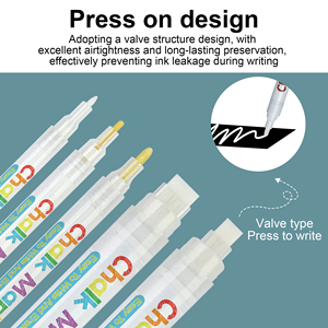 5 <span class=keywords><strong>Pennarelli</strong></span> a Gesso Bianchi <span class=keywords><strong>per</strong></span> Lavagne, Finestrini Auto, Bistrot, Vetro, Confezione Assortita - Product Image 3