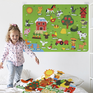 Nouveau design de livre d'activités sensorielles, jouet éducatif précoce pour développer les capacités motrices, tableau d'activités en feutre 83*115cm pour les enfants de 1 à 6 ans, unisexe - Product Image 5