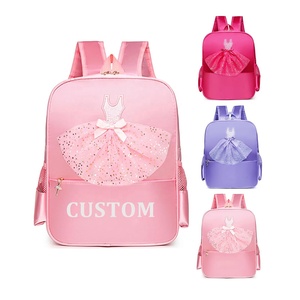Ballett-Tanzrucksack für Mädchen Kleinkind-Rucksack Niedliche Maßgefertigte Tanz-Sporttasche Wasserdichte Gymnastiktasche als Geburtstagsgeschenk Einfarbig - Product Image 1