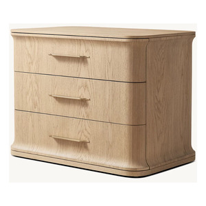 BARON RHMAKER Modern Luxury Closed Nightstand with 3 Drawers Wood Bedroom Furniture for Hotel & Living Room Use - Product Image 4