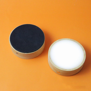 Round Solid Wood <b>LED</b> Night Light Base 10x10x3cm Rechargeable <b>Diffuser</b> For DIY Aromatherapy - Product Image 1