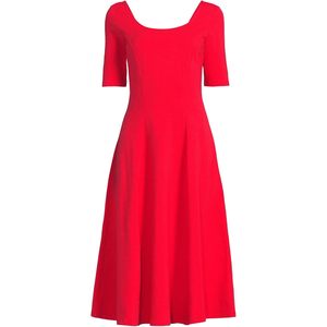 Robe mi-longue évasée FOXA pour femme, motif étoile de mer, manches longues, col rond, en tissu tissé, confortable, idéale pour le bureau - Product Image 3
