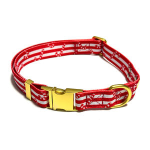 Collar de perro mascota con hebilla de Metal dorado de liberación rápida ajustable de diseño personalizado - Product Image 4