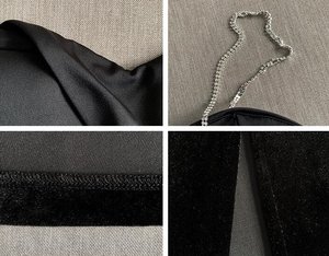 Hepburn Senior <span class=keywords><strong>sensuale</strong></span> abito <span class=keywords><strong>nero</strong></span> con spacco senza schienale abito da sera per festa estiva - Product Image 5