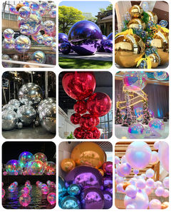 Esfera Inflable de PVC Grande Personalizada en Oro y Plata, Modelo Gigante de Arte, Globo Burbuja Reutilizable, Bola de Espejo para Eventos al Aire Libre - Product Image 6