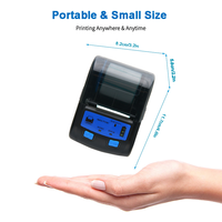 Printer Thermal POS YHD-5801O 58mm Mendukung Pencetakan Struk & Label Printer Mini Saku Nirkabel untuk Stiker Barcode