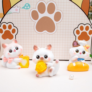 Caja Sorpresa Yu Mo Greedy Meow Sauce, Figuras de Resina de Gatos de Dibujos Animados, Adornos Coleccionables, Mini Figuras para Regalo - Product Image 3