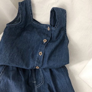 Ensembles de vêtements en jean pour filles tendance : T-shirts à manches courtes, débardeurs et shorts décontractés - Product Image 5